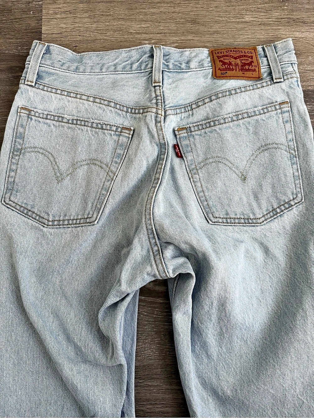 Levi's 501 Original Fit Jeans Straight Leg Blue Waist 26 - Picture 3 of 5